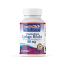 Ginkgo Biloba 60 mg (Stard to 24% Flavonglycosides, 6%Terpene Lactones) 100 Softgels